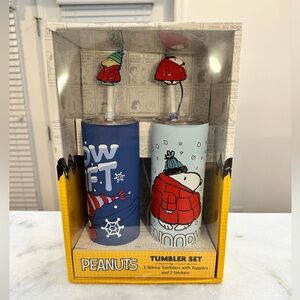 Peanuts Snoopy 2 Skinny 20oz Tumbler Set & 2 Stickers